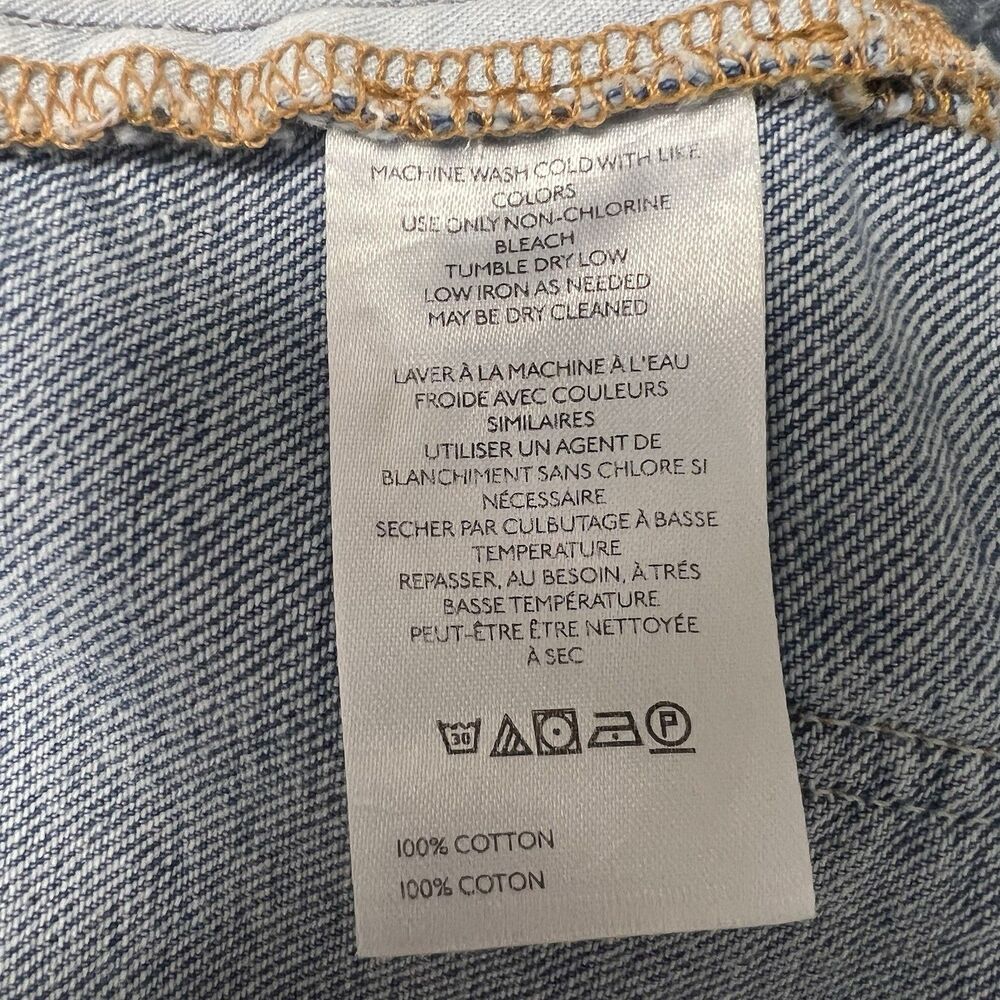 Anthropologie Pilcro High Rise Pleated Wide Leg Cuff Trouser Jeans Blue Size 31 - Picture 11 of 12